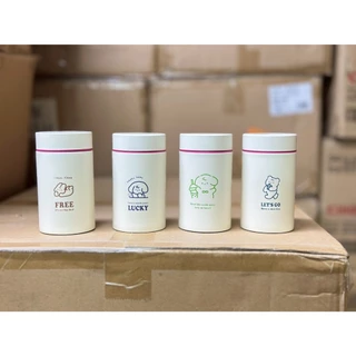 แก้วน้ำเก็บอุณหภูมิสแตนเลส 304 น่ารัก ขนาด 260ml ฝาปิดสนิทแน่น น้ำไม่หกก้นแก้วมียางซิริโคนกันลื่น