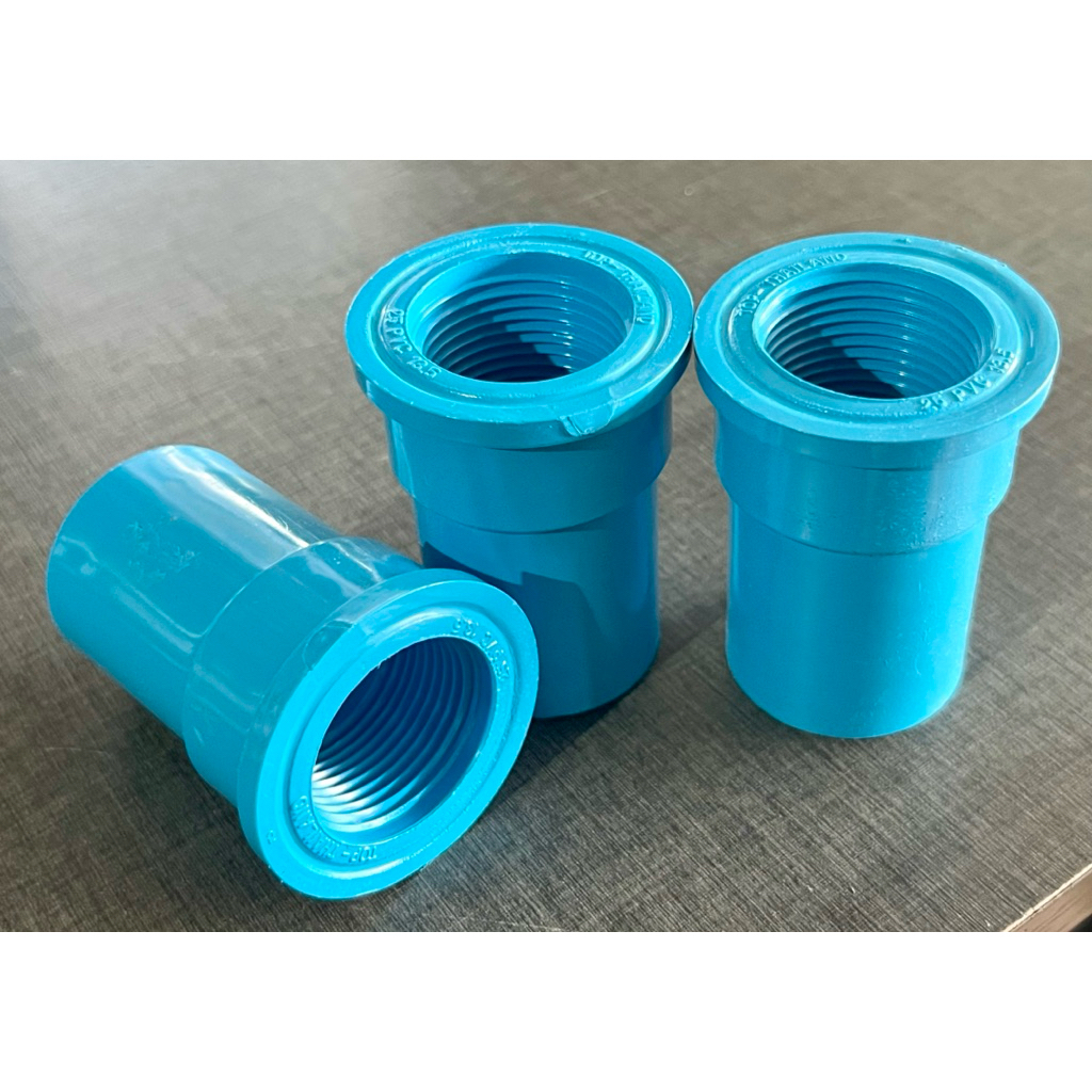 (แพ็ค10,20,30ตัว) 1“นิ้ว ข้อต่อตรงเกลียวในPVC ตรา TOP