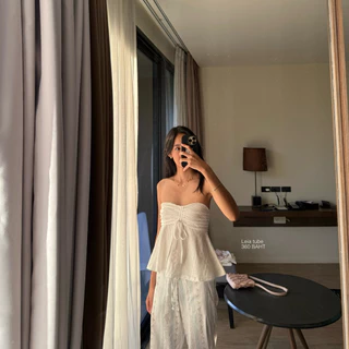 FLORE | leia tube top เกาะอกผ้าฉลุ