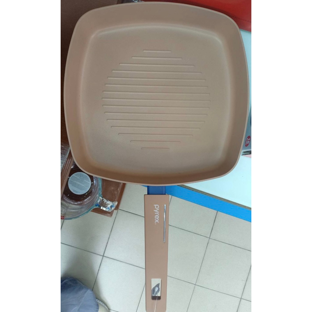 🍂🍂Pyrex กระทะแบนปิ้งย่าง Pyrex Scandi cookware💕ขนาด 28 cm.🌹🌹