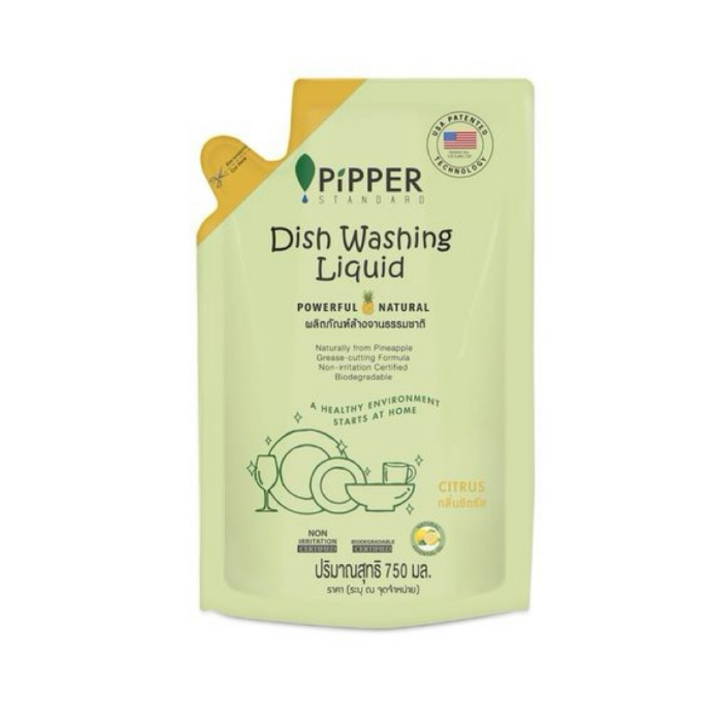 Pipper Standard พิพเพอร์ สแตนดาร์ด ผลิตภัณฑ์ล้างจาน จากอเมริกา 🇺🇸 น้ำยาล้างจาน กลิ่นซีตรัส ขนาด 750ม