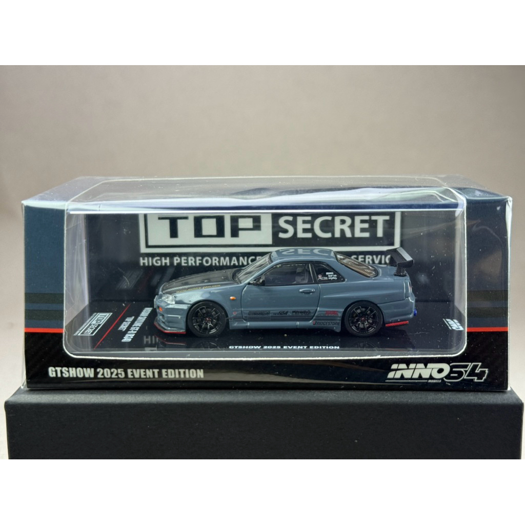 🔹Nissan Skyline GTR R34 Top secret GTSHOW 2025 Event Edition Scale 1:64 ยี่ห้อ Inno 64