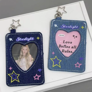 พร้อมส่งจากไทย!!! เคสการ์ด เฟรมการ์ด พวงกุญแจใส่รูปผ้ายีนส์ พวงกุญแจยีนส์ งานน่ารัก Y2K สุด *ไม่มีบริการปริ้นรูปค่ะ