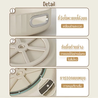 ถาดเครื่องปรุงในครัว หมุนได้ 360 องศา-ถาดเก็บเครื่องปรุง ที่ใส่เครื่องปรุง ชั้นวางเครื่องปรุงอเนกประสงค์ ในครัว