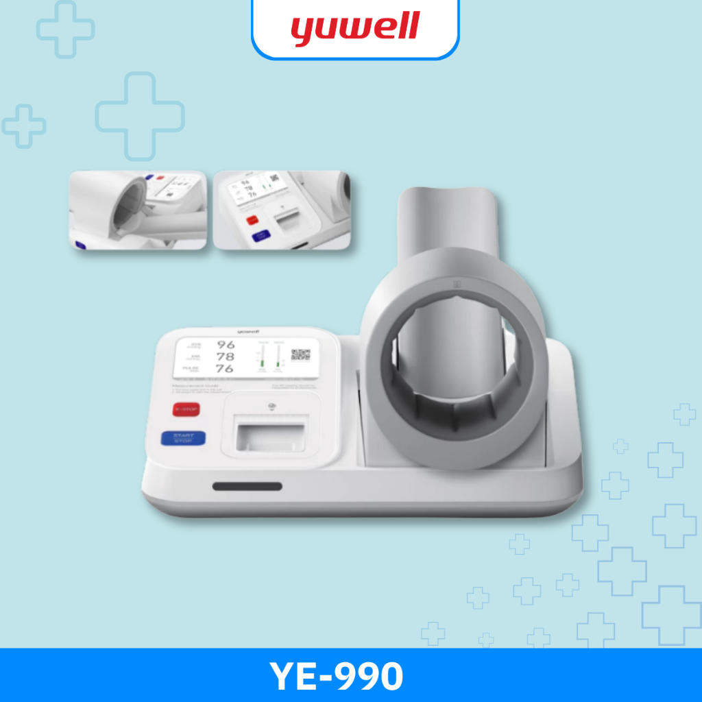 Yuwell Thailand Blood Pressure Machine เครื่องวัดความดันแบบสอดแขนชนิดอัตโนมัติ [YE-990] [2 Year Warr