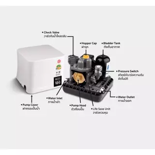 รุ่นใหม่!! ปั๊มน้ำ Hitachi แรงดันคงที่ WM-P 150 - 350 W. XX2 Series ล่าสุดปี 2025 รับประกันมอเตอร์ 10ปี