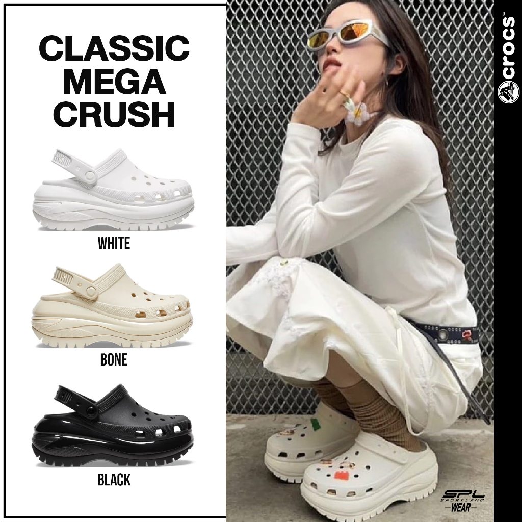 [ลด30% เก็บโค้ด 11XTRA30] Crocs รองเท้าแตะ Classic Mega Crush 207988-2Y2 / 20798