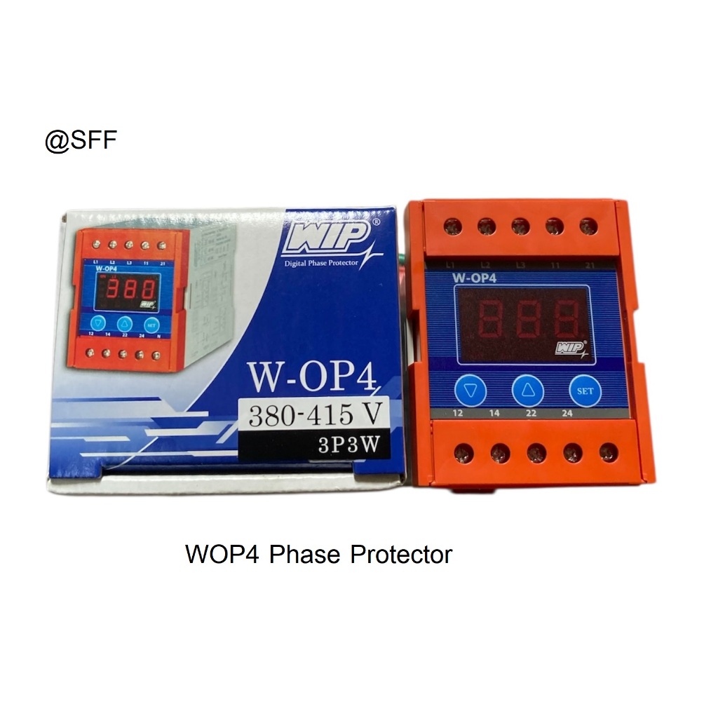 WIP เฟสโปรเทคชั่น อุปกรณ์ป้องกันไฟตก ไฟเกิน Phase Protector 380V - 415V รุ่น W-OP4