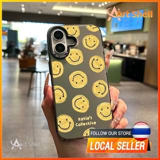 ตำนานสีดำ โทรศัพท์กรณียากกันกระแทกแ สำหรับ iPhone 11 13 12 14 15 Pro Max XR X Plus XS SE 7 8P ใบหน้ายิ้ม