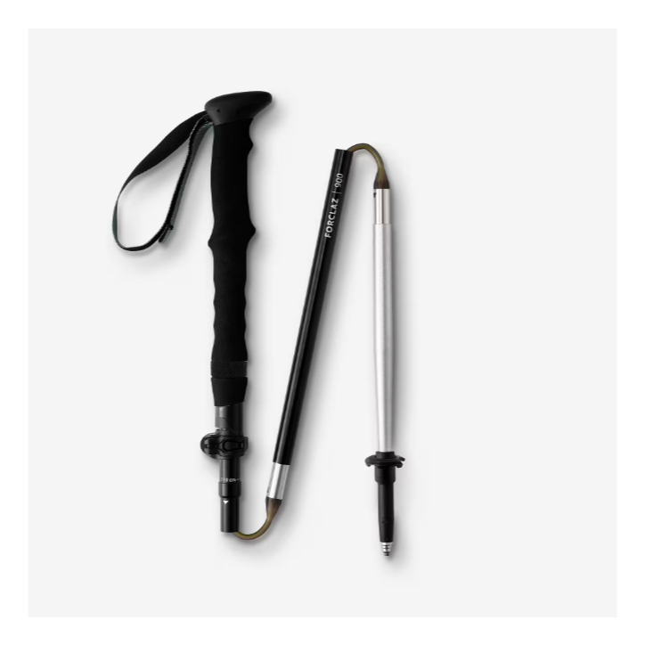 DECATHLON | ไม้เท้าที่ออกแบบตามหลักสรีรศาสตร์สำหรับการเทรคกิ้งรุ่น MT900 (สีดำ) FORCLAZ