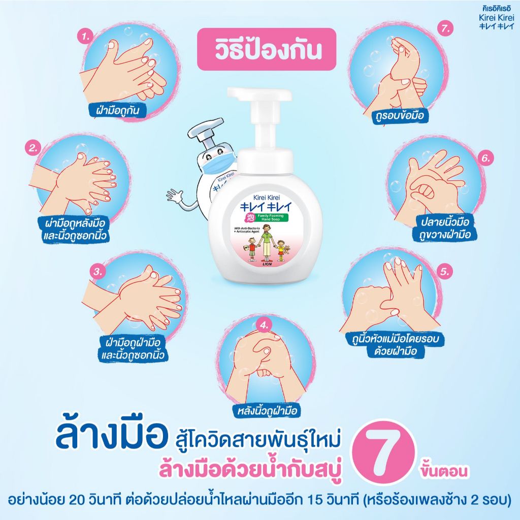 [แพ็ค 3 ถุง] Kirei Kirei โฟมล้างมือ สบู่ล้างมือ คิเรอิ คิเรอิ ชนิดถุงเติม 200 ml ราคา ถูกที่สุด ดีลบีเคเค แกลเลอรีภาพที่ 5