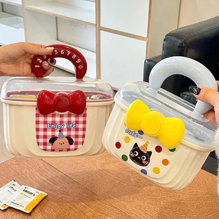 SALEกล่องเครื่องประดับโดปามี กล่องเครื่องประดับน่ารัก มี2ชั้น กล่องเครื่องประดับกิ๊บติดผม🇹🇭ส่งจากไทย