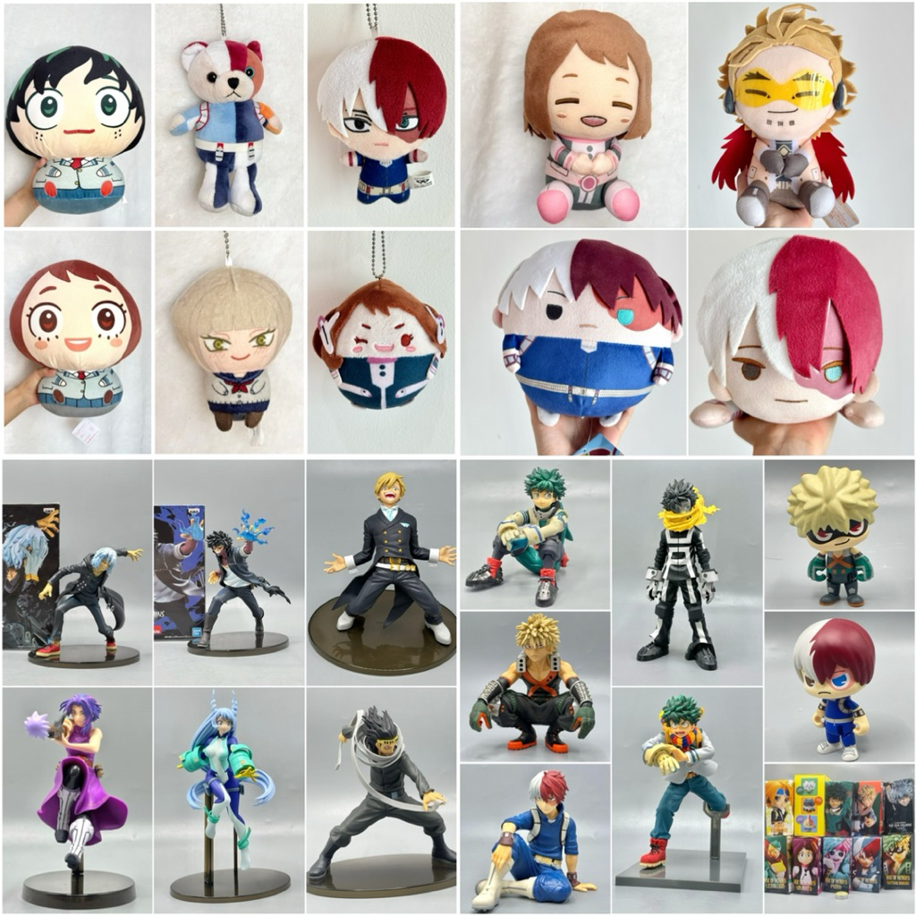 [มีมากกว่าในภาพ🔥] ฟิกเกอร์ ตุ๊กตา MY HERO ACADEMIA Izuku Midoriya Bakugo Eraser head Nejire Shoto mascot นุย plush mha