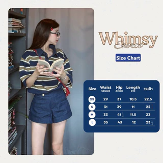 Whimsy Shorts (Denim-White-Brown)
