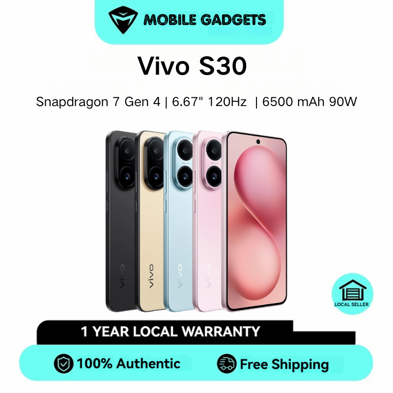 Vivo S30 | Snapdragon 7 Gen 4 | 6.67" 120Hz 1260 x 2800 pixels | 6500 mAh 90W