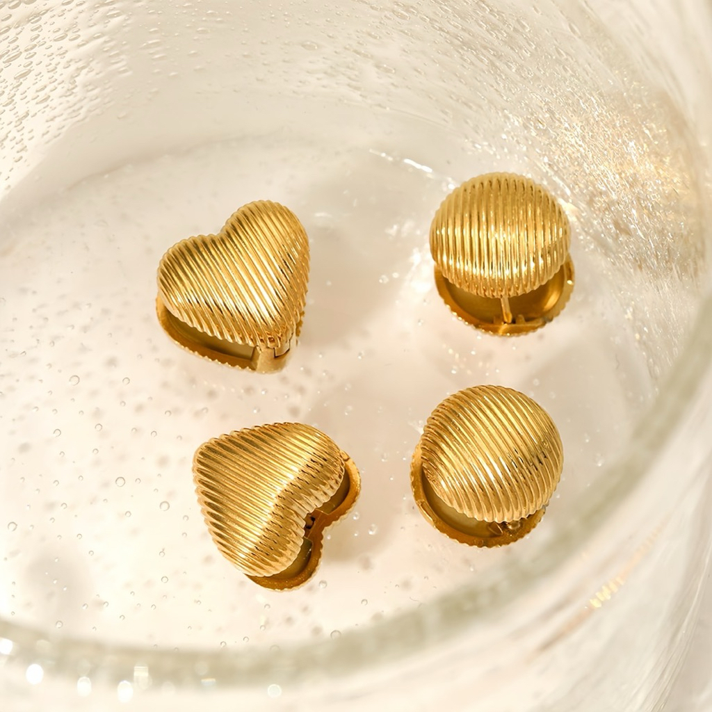 Meraki. Blanca Earrings (stainless steel) silver/gold ต่างหูสแตนเลส Nickel free, Waterproof