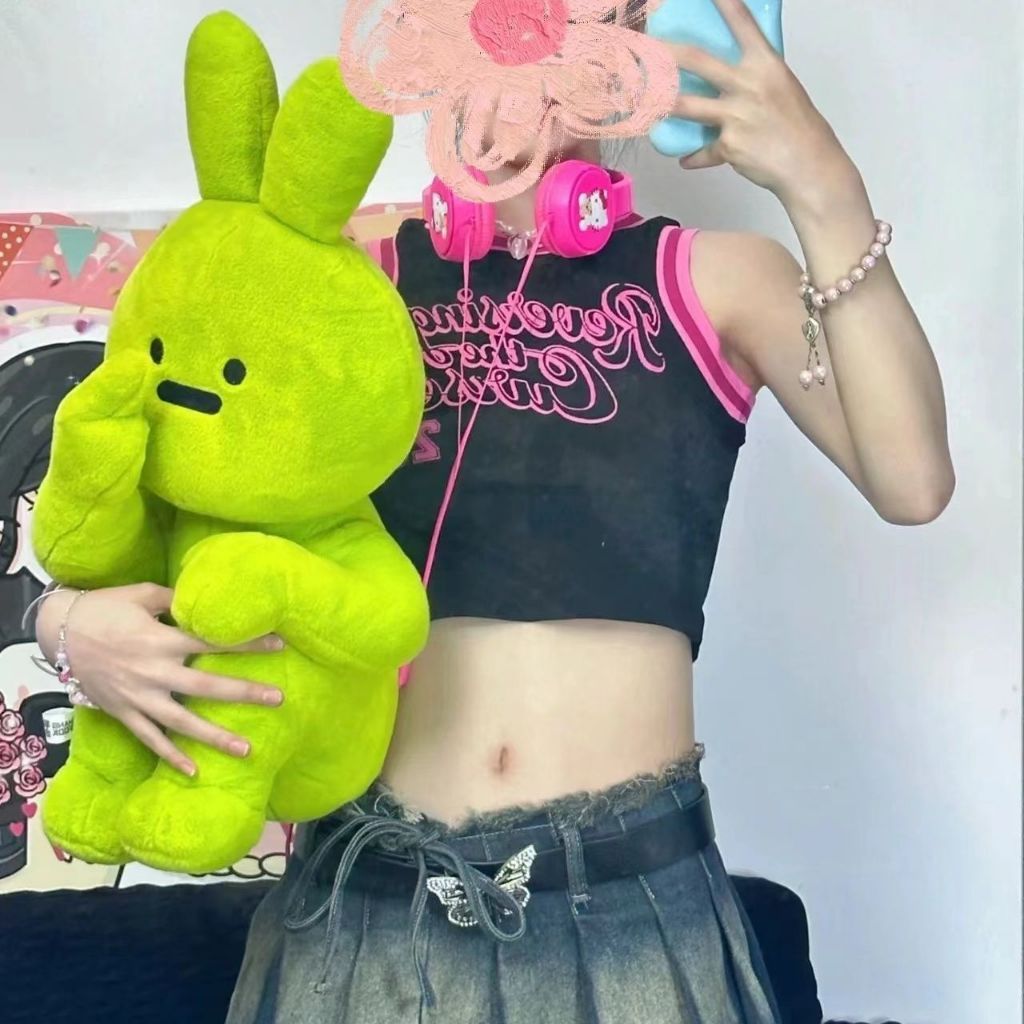 ตุ๊กตากระต่าย ตุ๊กตา hangfook ตุ๊กตากระต่ายชูนิ้ว การออกแบบการ์ตูนน่ารัก ของเล่นเด็ก ของขวัญ - รูปที่ 2