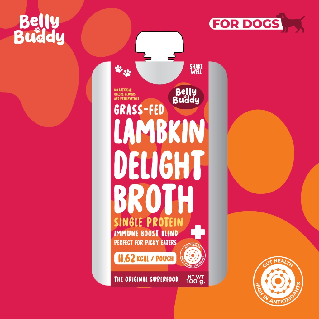 Belly Buddy Lambkin Delight Broth ซุปกระดูกแกะ ผสมฟักทอง ขนาด100ml สำหรับสุนัข