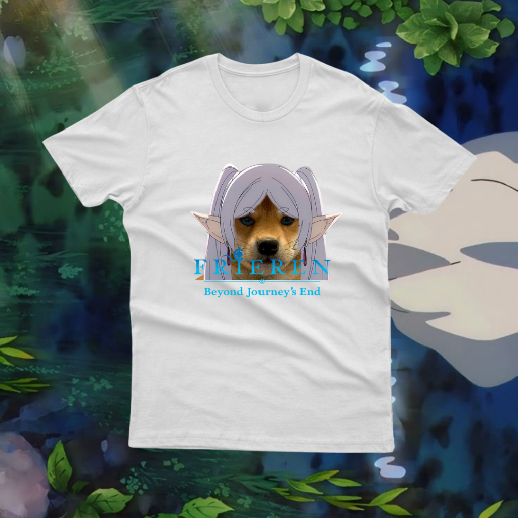 มองทางนี้！11 Style Frieren T-Shirt Kawaii Anime T-Shirt Frieren The Slayer Shirt Best Anime Merch An