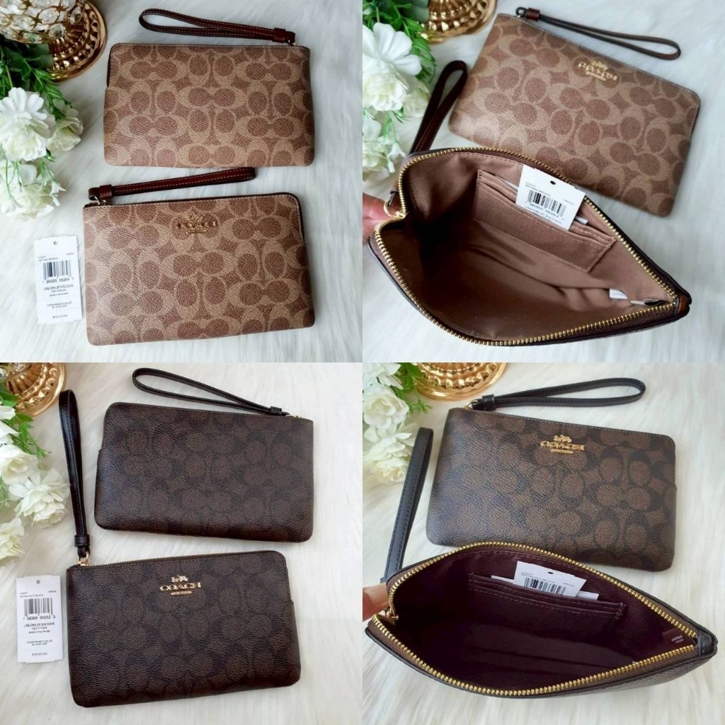 Coach​ Large​ Corner​ Zip Wristlet​ In​ Signature​ Canvas​/CZ277