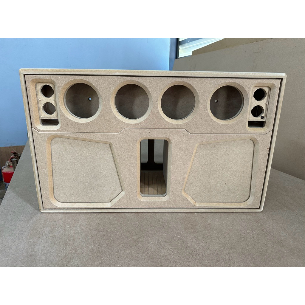 ตู้แบนพาส ลำโพงบลูทูธ DIY งานดิบ ซับเบสขนาด 8นิ้ว เสียงกลาง 4นิ้ว 4 ดอก สำหรับระบบแอมป์2.1 ผลิตจากไม้MDF15มิล