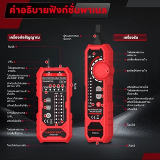 【มาถึงภายใน 3 วัน】HABOTEST HT801A/B Ethernet LAN เครื่องทดสอบสายเคเบิลเครือข่ายเครื่องตรวจจับ RJ11 RJ45 Cat5 Cat6 โทรศัพ