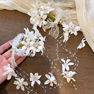 Lunar Blossom🌸กิ๊บติดผมลายดอกไม้🌸กิ๊บติดผมดอกลิลลี่ออฟเดอะวัลเลย์จำลอง ตกแต่งผมสไตล์เกาหลีแฮนด์เมด