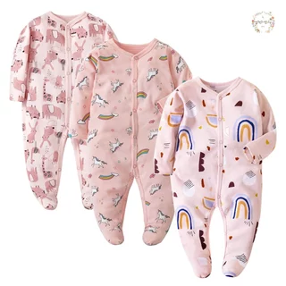 CICI baby ชุดนอนคลุมเท้า(0~เด็กน 3 เดือน~6 เดือน~9-18เดือน）คุณภาพสูง ให้ความอบอุ่น ชุดนอนเด็ก ชุดเด็ก