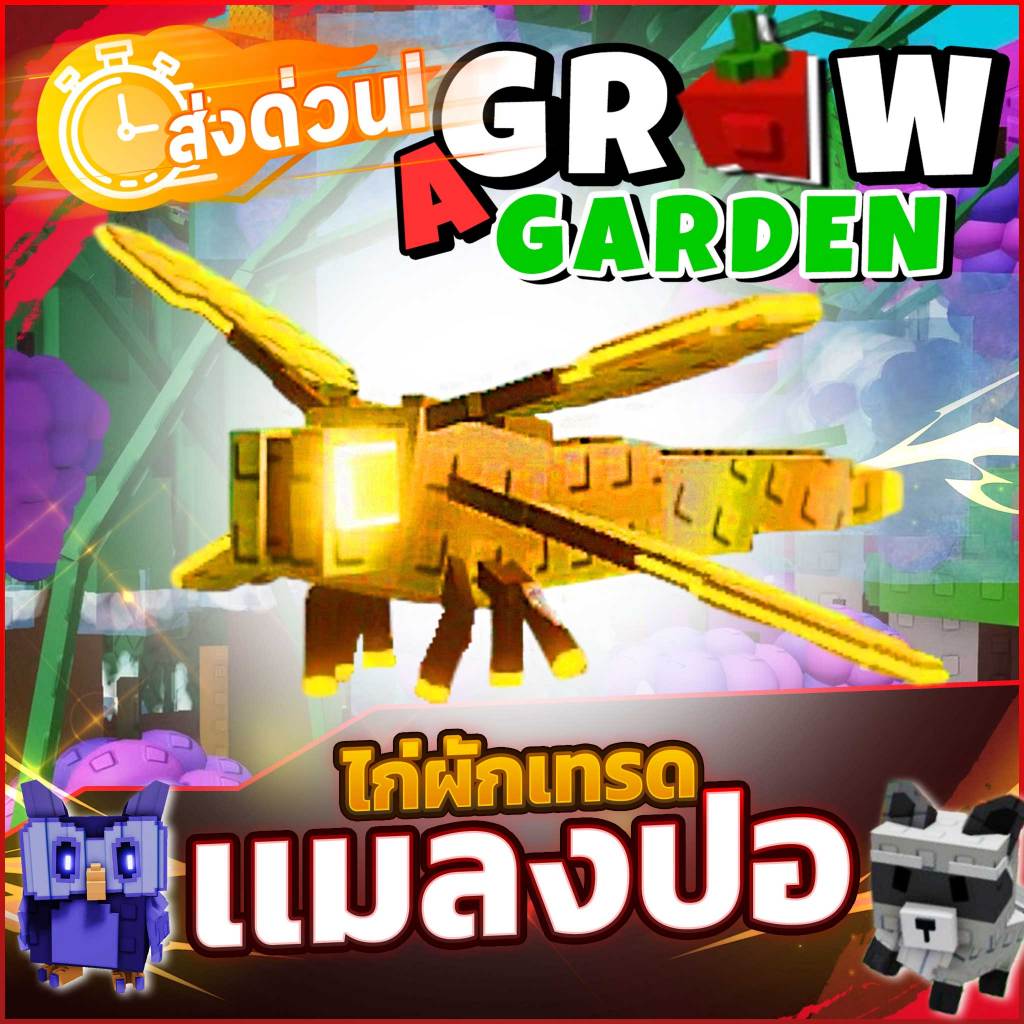 การ์ดเกม Grow a Garden เเมลงปอ สีทอง