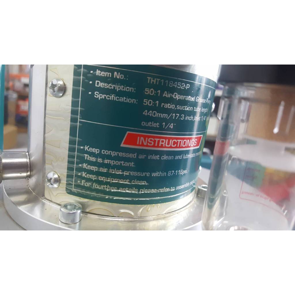 แท้ ส่งด่วน TOTAL ถังอัดจารบี ใช้ลม ขนาด 45 ลิตร รุ่น THT118452 (Air-Operated Grease Lubricator) ถังอัดจารบีแบบลม ราคา ถูกที่สุด ดีลบีเคเค แกลเลอรีภาพที่ 6