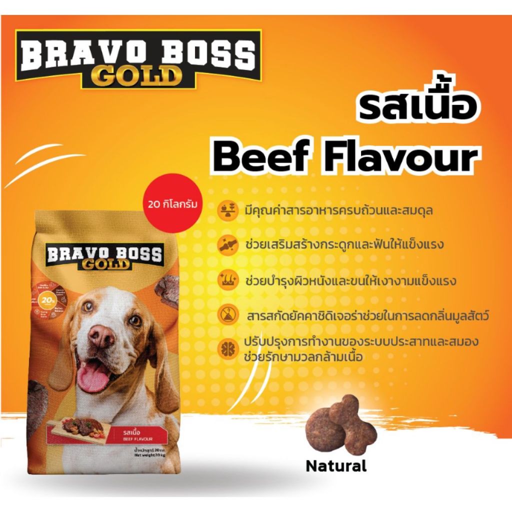 อาหารสุนัข บราโว่บอส ขนาด20กิโลกรัม