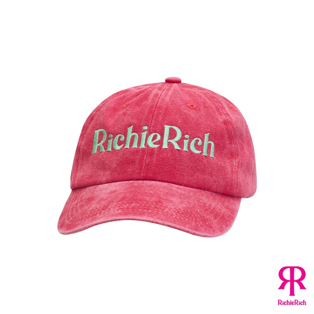 RICHIERICH By TandT - Red and Green - RICHIERICH LOGO EMBELLISHED CAP หมวกแก็ปปักด้ายคำอ่าน ริชชี่ริช