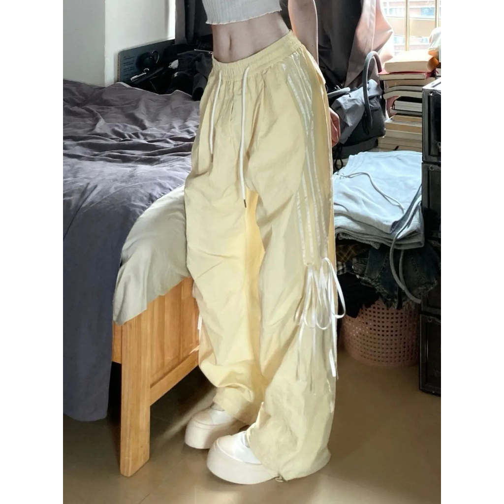 [ดีไซน์โบว์] กางเกงลำลองขายาวสไตล์เกาหลีรุ่นใหม่สำหรับฤดูร้อนss