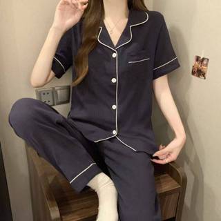 สินค้าส่งไว ชุดนอนสีพื้นขายาว  มีM-2XL รุ่น16