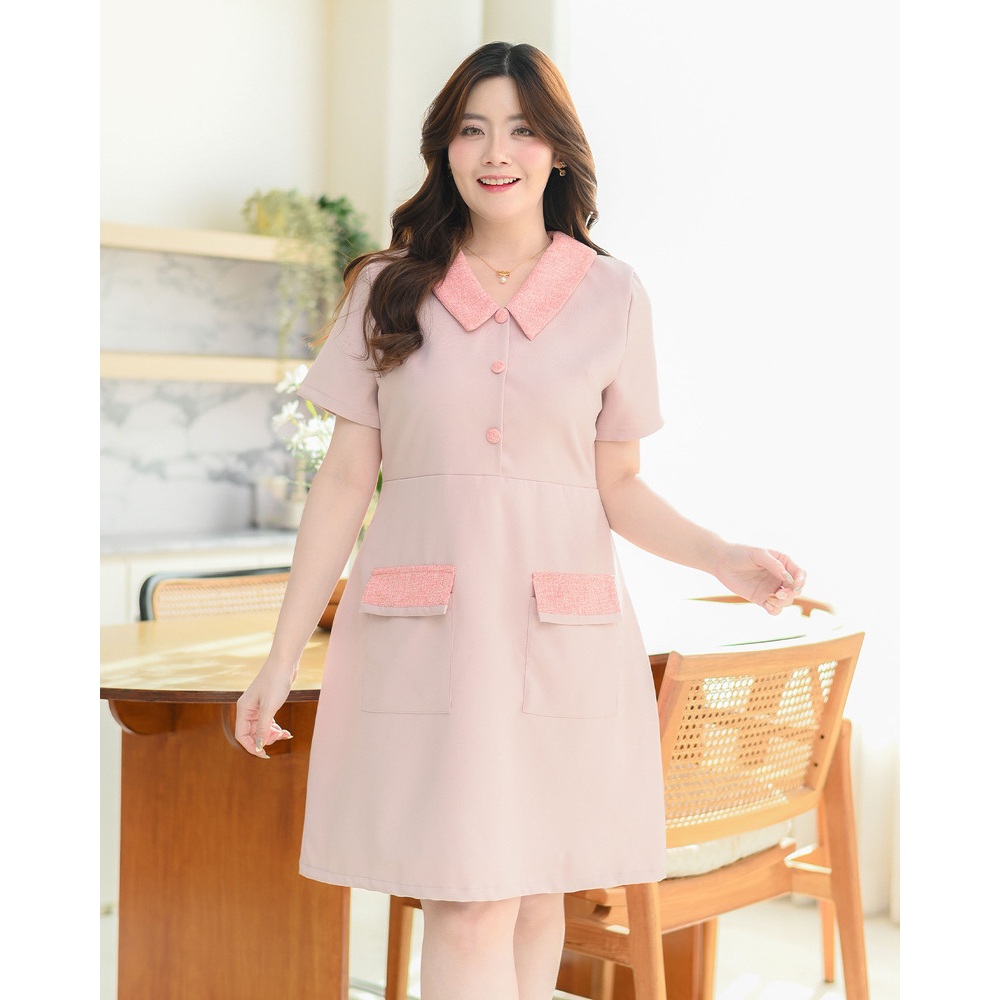 (XL-3XL) CRAYONBRAND - ชุดเดรส รุ่น Mulberry dress