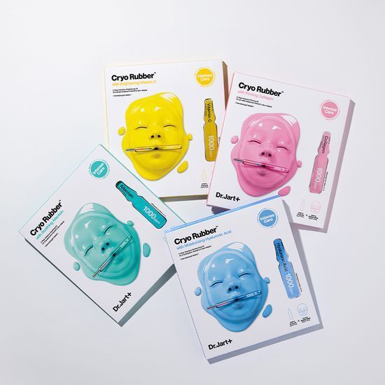 Dr.Jart+ Dermask Cryo Rubber Facial Mask Pack (Moisturizing Hyaluronic, Brightening Vitamin, Firming Collagen, Soothing)