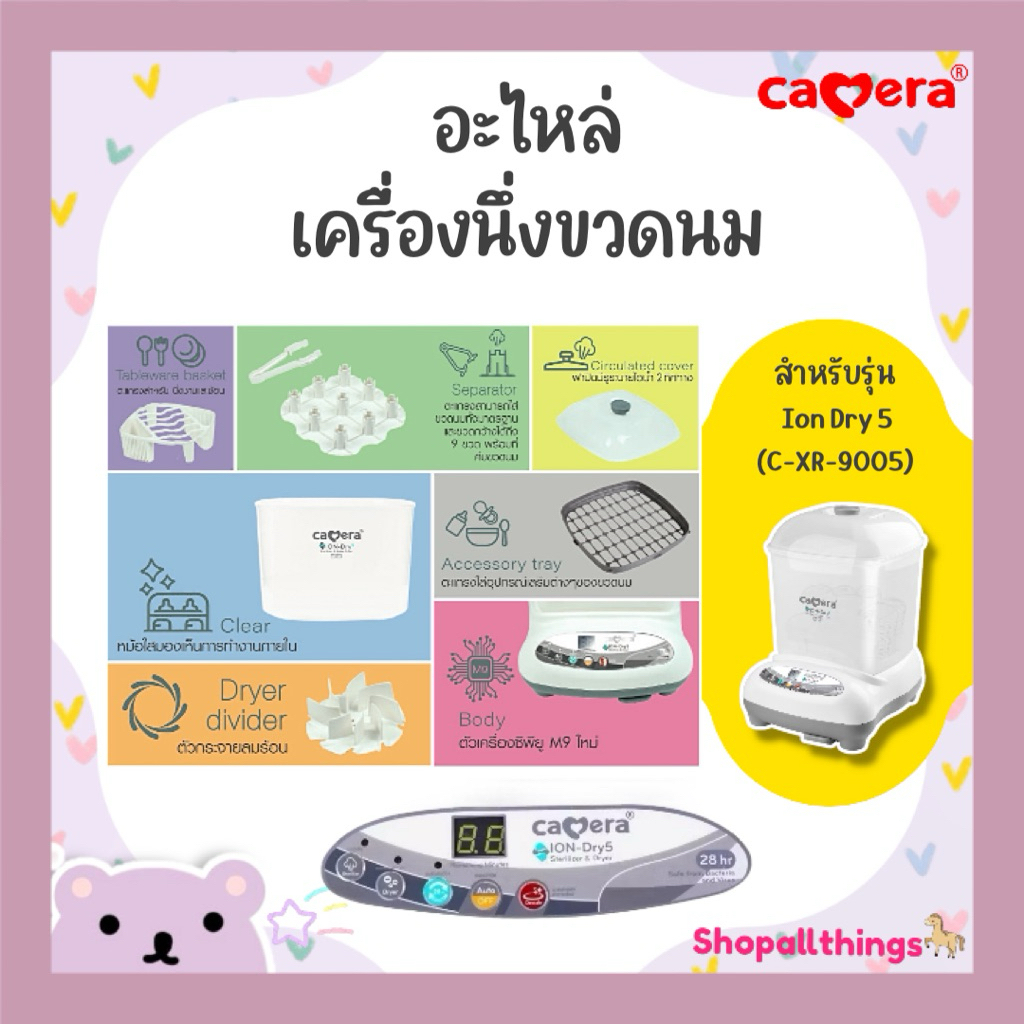 Camera อะไหล่ เครื่องนึ่งขวดนม หม้อนึ่งขวดนม Ion-Dry 5 (C-XR-9005)