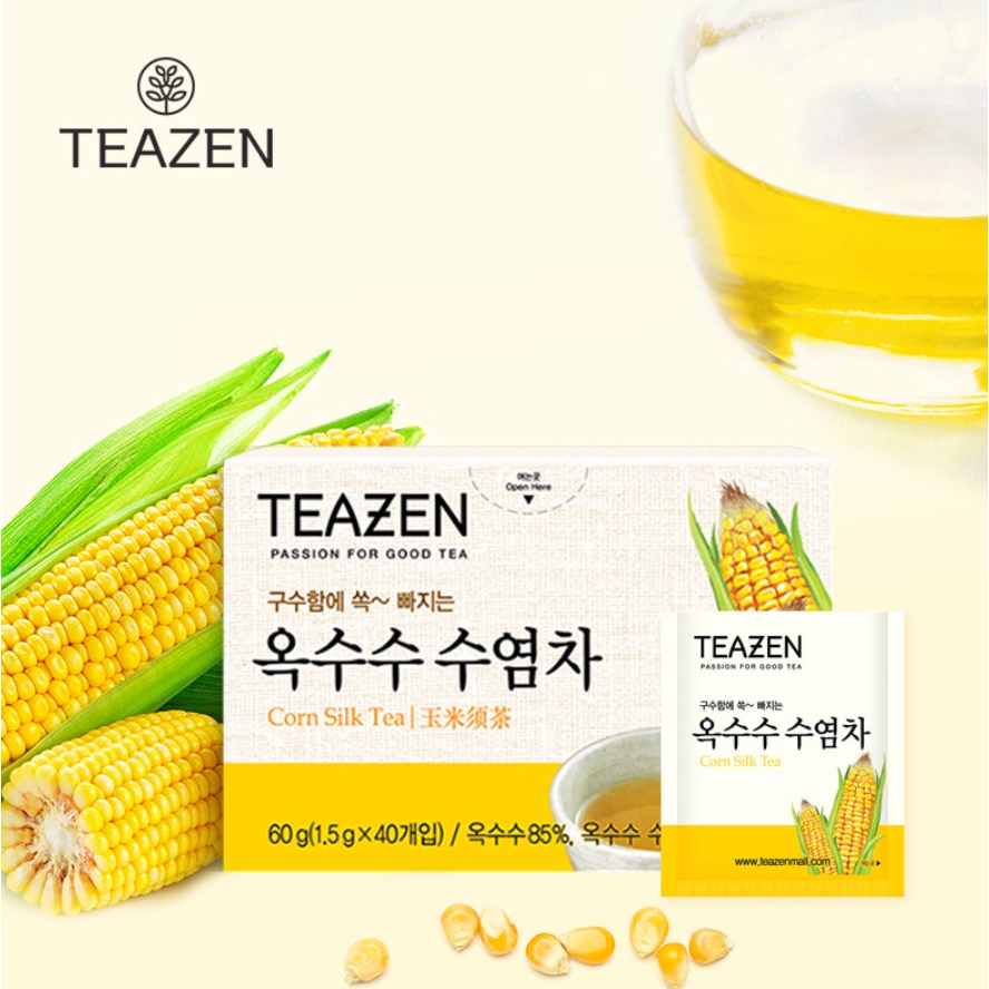 ชาลดบวม TEAZEN CORN SILK TEA 40 ซอง ชาไหมข้าวโพด