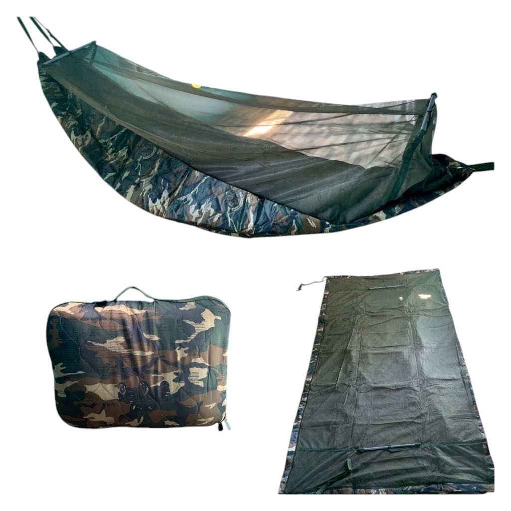 เปลเดินป่าเปลสนาม แบบกระเป๋าหนาเกรดA 💥มี2ขนาดให้เลือก💥#แถมฟรีเชือก6เมตร#แบบพับเก็บในตัว #เปลมีมุ้งกันยุง