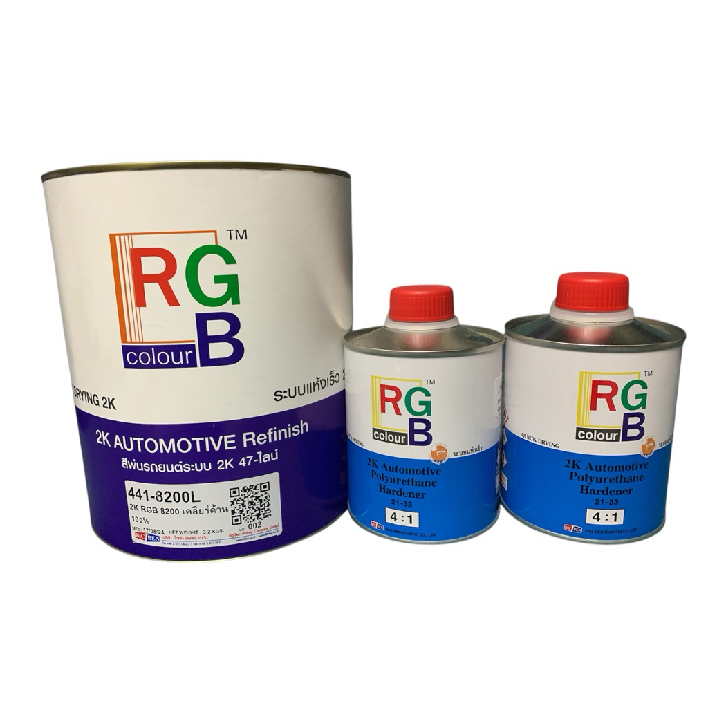 แลคเกอร์ด้าน 2K RGB  ระบบ 4:1ความด้าน100% ใช้สำหรับใช้ผสมสี 2K 4:1  ชุดใหญ่(เนื้อ441-8200 3.7L+น้ำยา