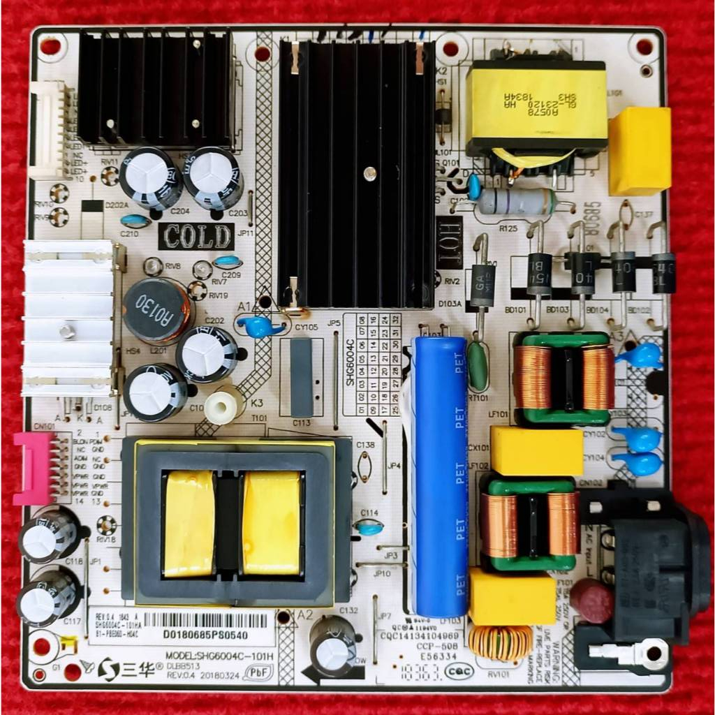 เพาเวอร์ซัพพลายทีวี  Aconatic รุ่น 55RS541AN พาสบอร์ด  SHG6004C-101H