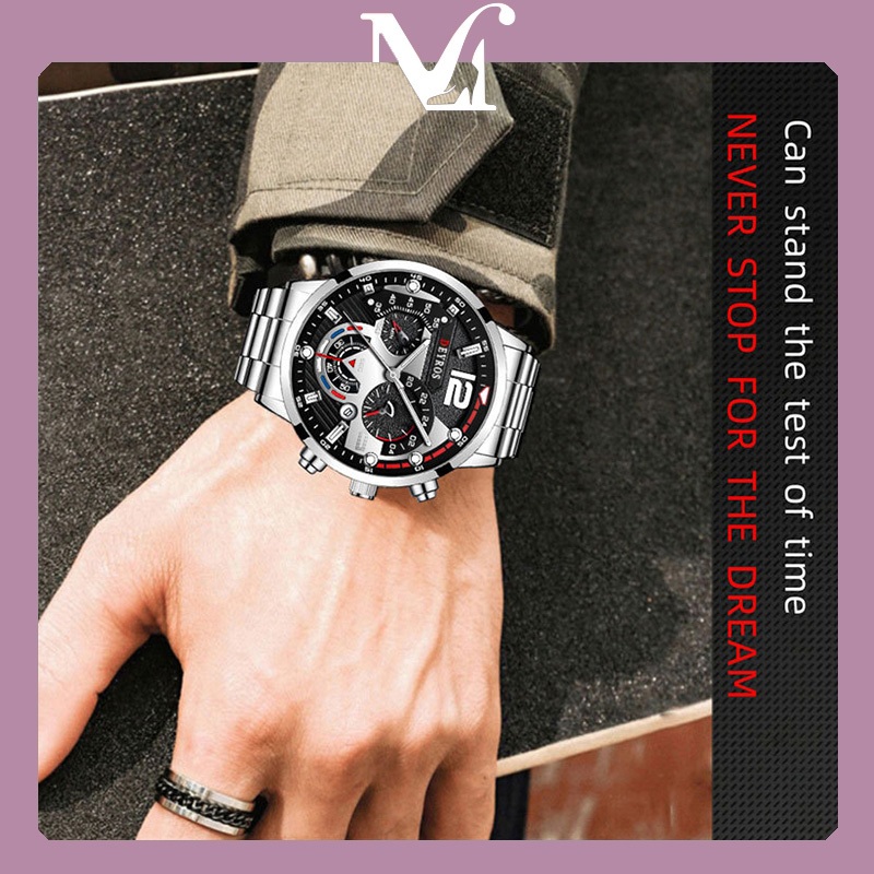 นาฬิกาไฮเอนด์ยอดนิยม[พร้อมส่งจากไทย] คุณภาพสูง แฟชั่นอินเทรนด์ นาฬิกาข้อมือชายไฮเอนด์ ทรงฮิต สไตล์ธุรกิจ มีให้เลือก 3 สี