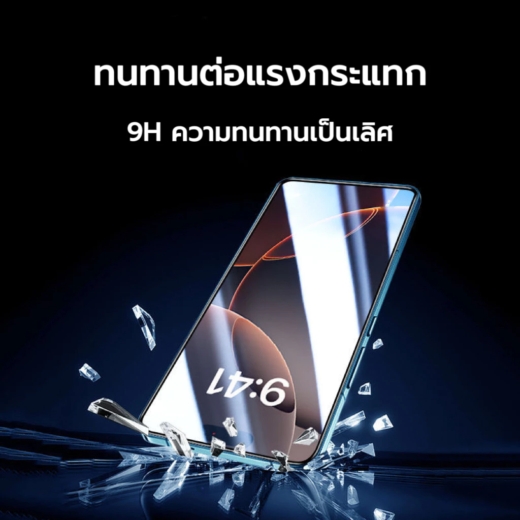 KONG ฟิล์มกระจกเต็มจอ สำหรับ iPhone นิรภัย 5D 11 16E 17Air 16 Pro Max 15 14 6 6S 7 8 Plus 13 XR X XS Max 12 mini ใส thumbnail 3