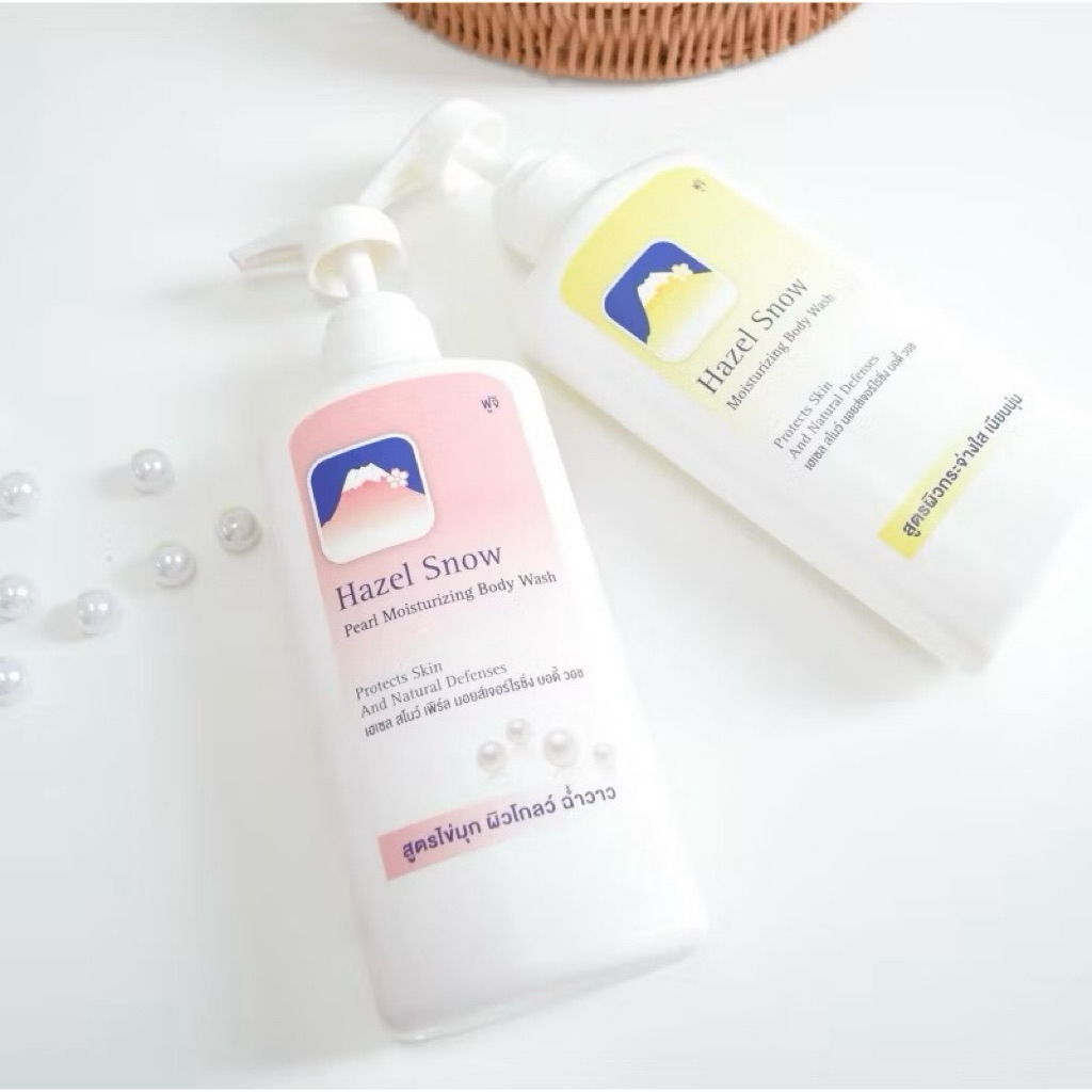 ครีมอาบน้ำภูเขา ฟูจิ FUJI HAZEL SNOW - SNOW PEARL MOISTURIZING BODY WASH 400 ml.