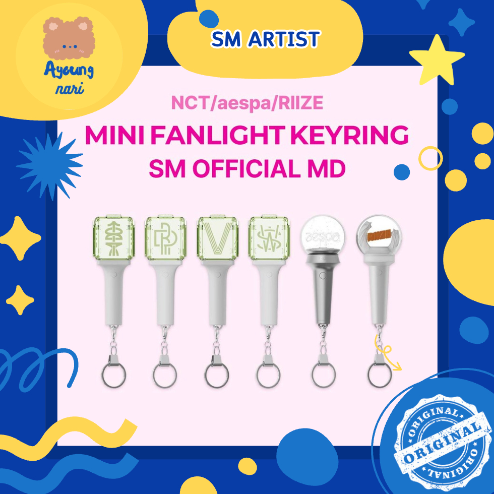🔴ส่งด่วน พร้อมส่ง SM ARTIST MINI FANLIGHT KEYRING 💗 พวงกุญแจแท่งไฟ NCT DREAM / NCT127 / aespa / RIIZE / NCT WISH