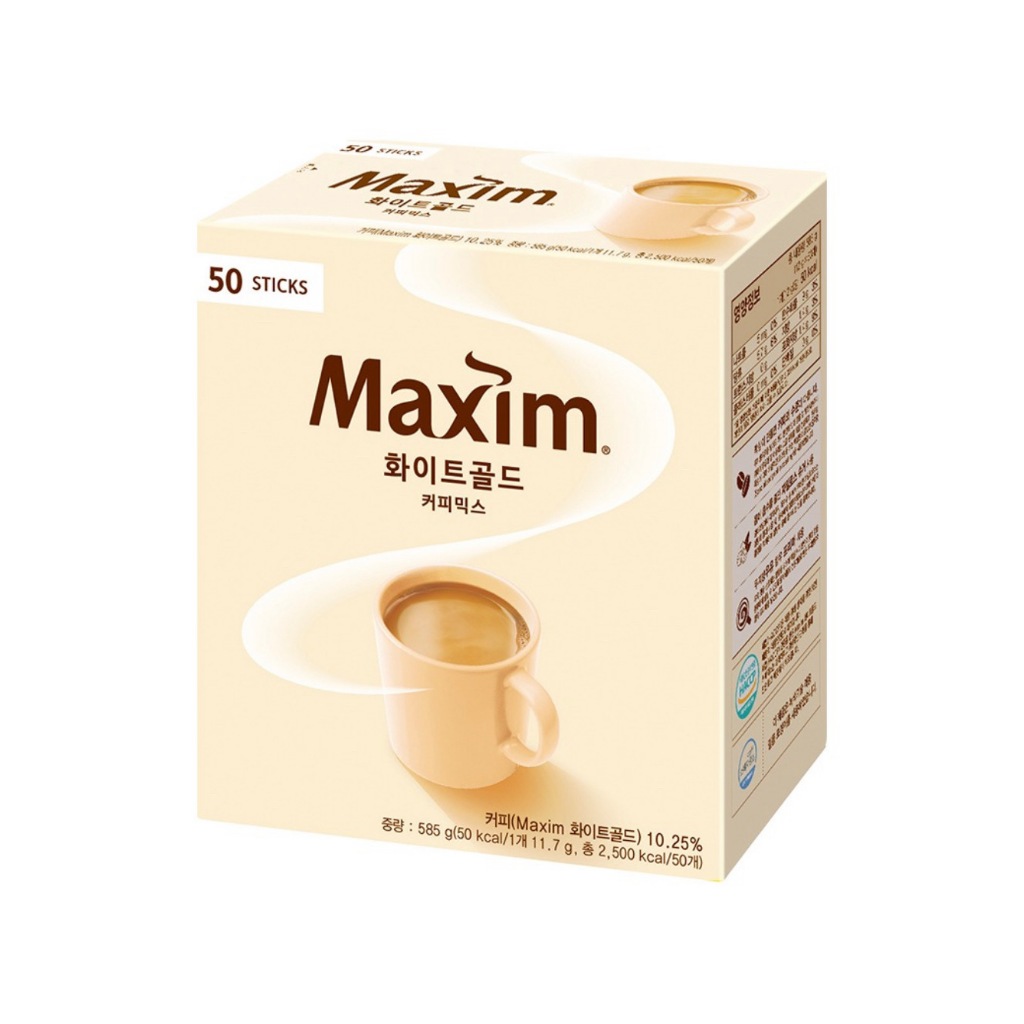 [ของแท้] 맥심화이트골드 Maxim White Gold (กาแฟ 3 in 1 / 50 ซอง) 585g