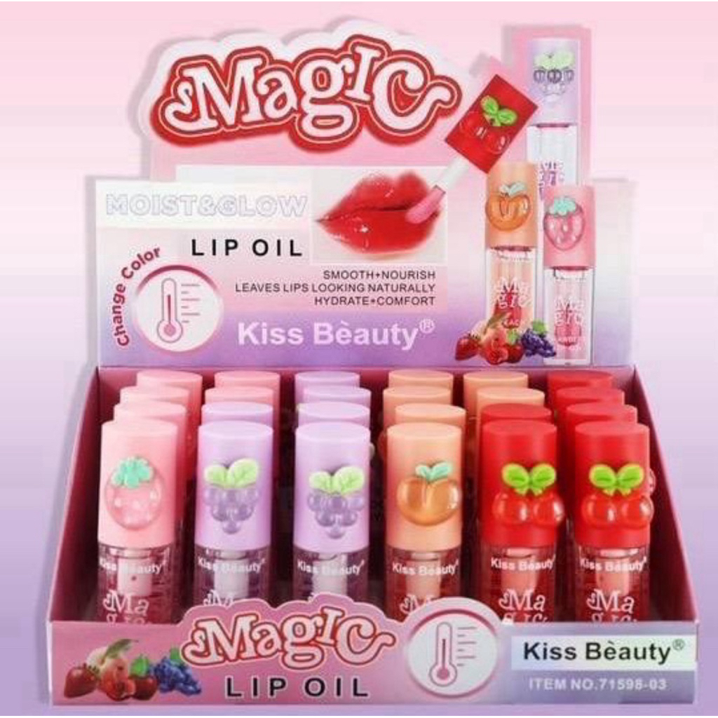 ลิปออยกลิ่นผลไม้ Lip oil บำรุงฝีปาก ยกกล่อง24ชิ้น - รูปที่ 2