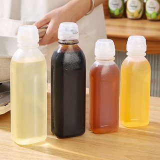 HOMEC ขวดใส่น้ำมัน ขวดบีบน้ำมัน Sauce bottle พร้อมสเกลบอกปริมาณ ฝาปิดสนิท ป้องกันการรั่วไหล 2ขนาด 300 และ500ml.