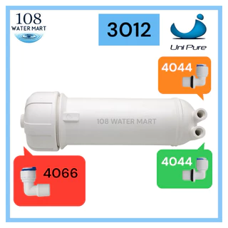 กระบอกเมมเบรน UNIPURE พร้อม เมมเบรน Unipure Fast Pure Treatton 300 GPD รุ่น 3012 และอุปกรณ์ Membrane Housing
