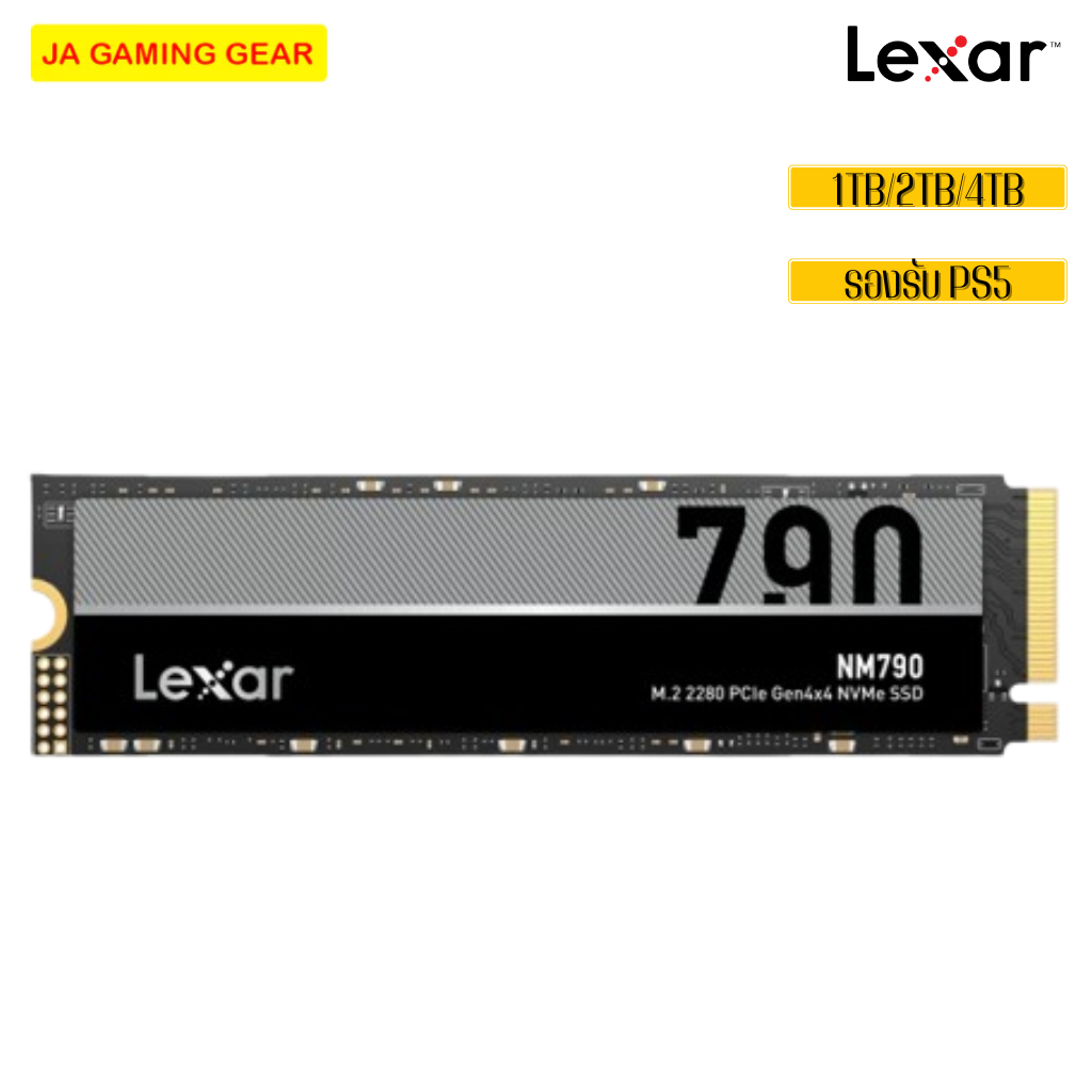 Lexar SSD NM790 M.2 2280 PCIe Gen 4×4 NVMe read7400MB/s,write6500MB/s 1TB/2TB/4TB รองรับ PS5